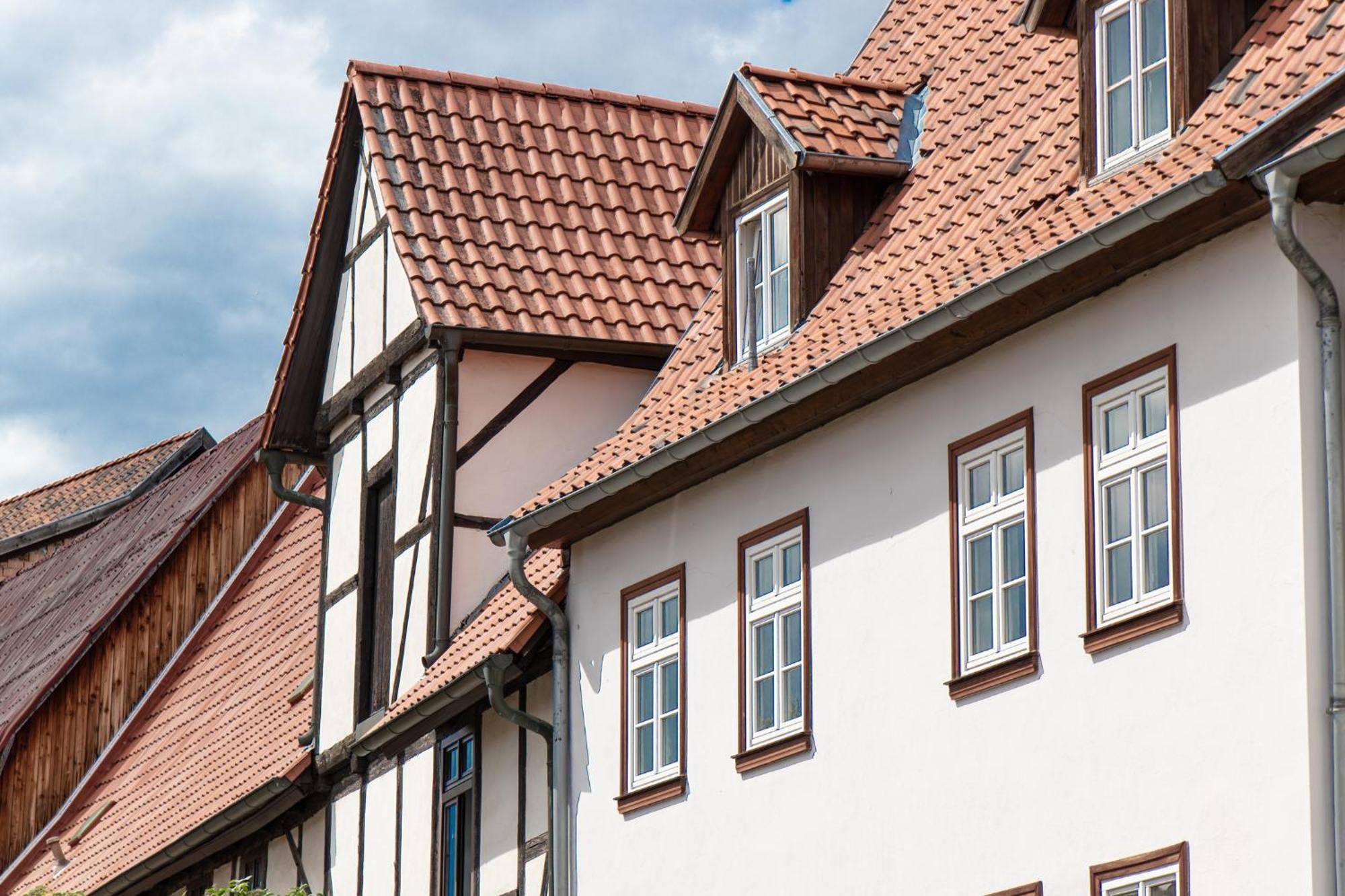 Villa Ferienhaus Im Altstadtgaesschen Mit 3 Badezimmern Quedlinburg Exterior foto